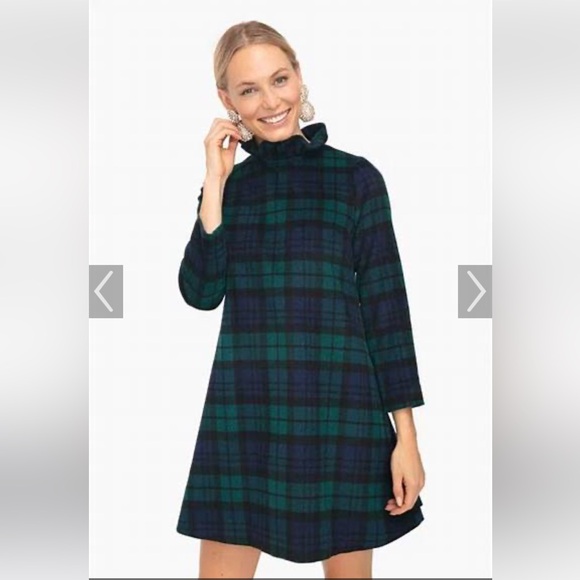 NWT Tuckernuck wool Daphne blackwatch dress - Picture 1 of 11